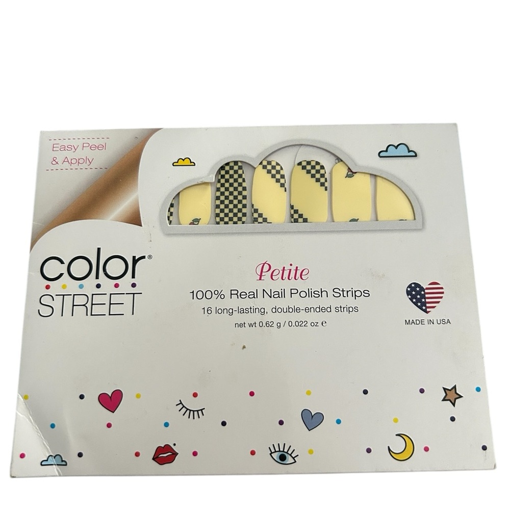 Color Street Petite CHECKS n’ CHERRIES Nail Polish Strips - Picture 2 of 6
